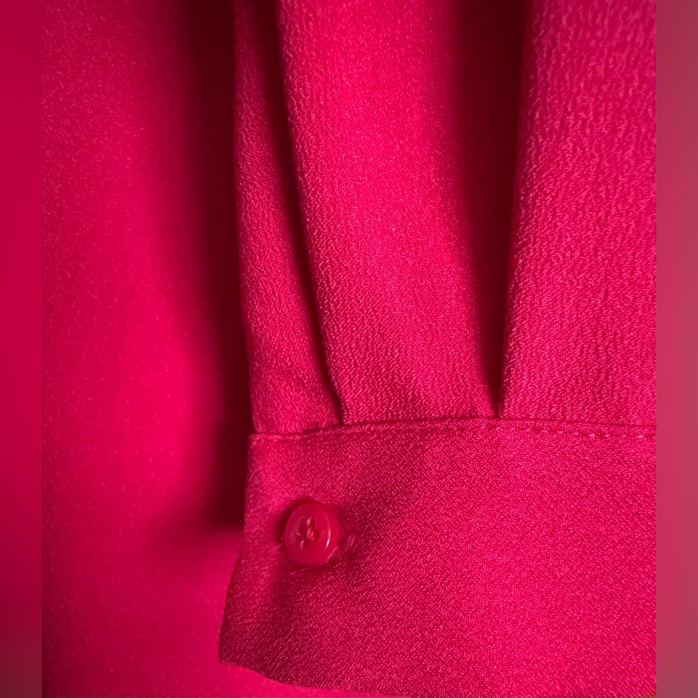 NWOT Maje Rivoise Fushia Belted Long Sleeve Dress - Picture 5 of 9
